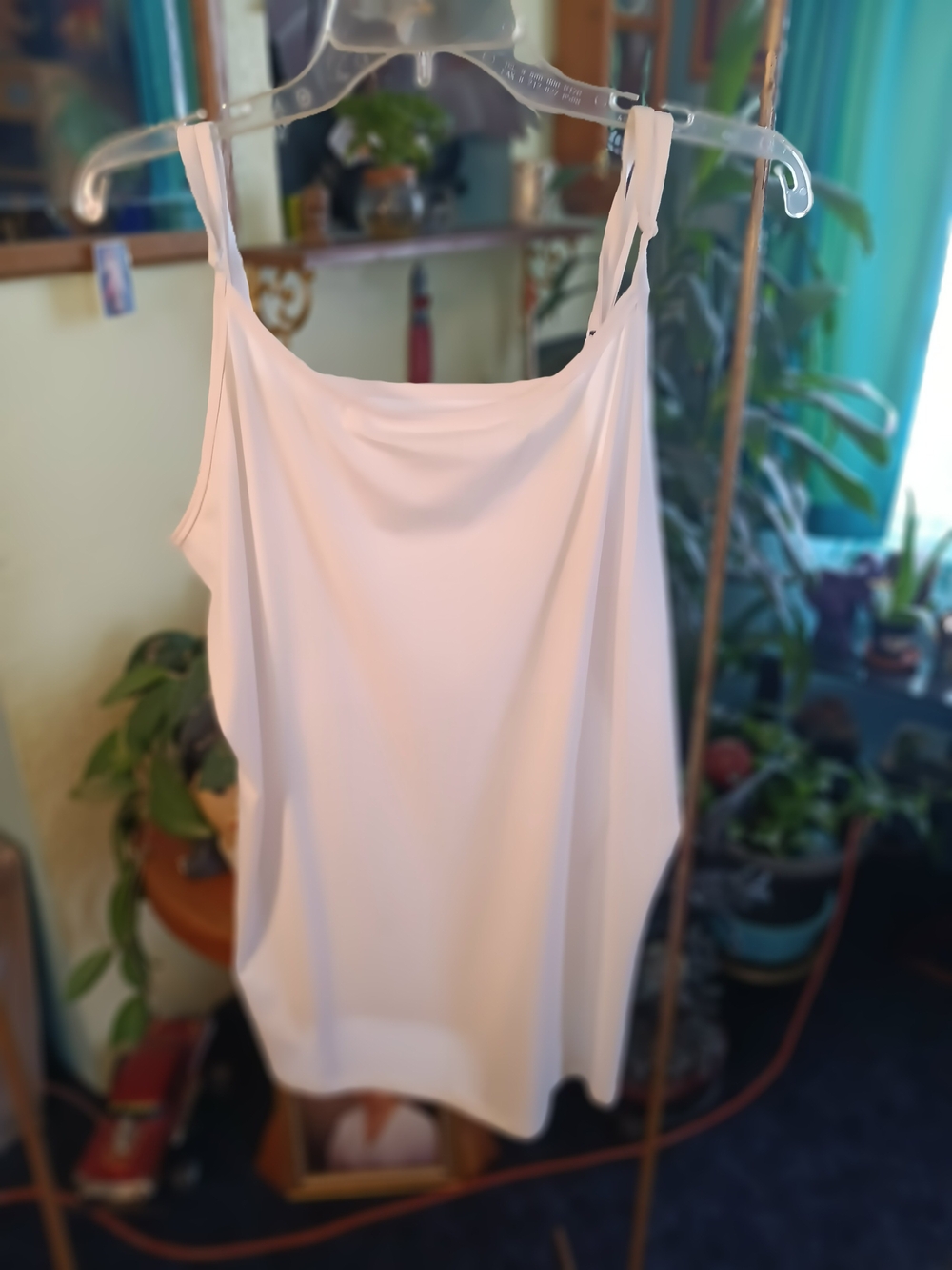Terra & Sky White Draped Cami Tank
